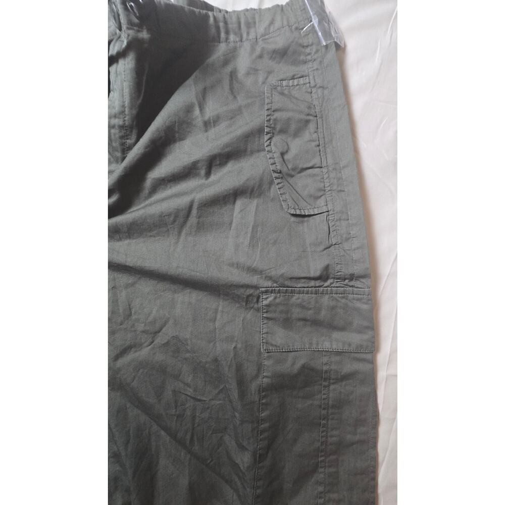 Good American Parachute Cargo Pants Drawstring Army Green (Fatigue) L NWT - Picture 8 of 10